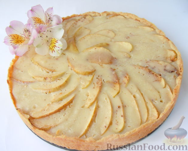 Ингредиенты для рецепта «Цветаевский яблочный пирог со сметанной заливкой»: