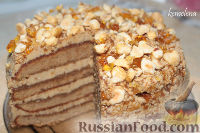Фото к рецепту: Сливочно-кофейный торт пралине