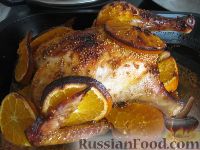 Фото к рецепту: Курочка медовая с апельсинами
