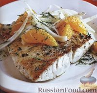 Фото к рецепту: Жареная рыба с салатом из фенхеля