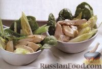 Фото к рецепту: Салат с маринованой курятиной
