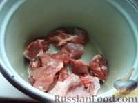 Фото приготовления рецепта: Суп из свинины с вермишелью - шаг №3