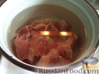 Фото приготовления рецепта: Суп из свинины с вермишелью - шаг №4