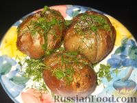 Фото к рецепту: Картофель, запеченный с кожурой в духовке