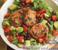 Фото к рецепту: Овощной салат с жареным мясом