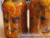 Фото приготовления рецепта: Баклажаны маринованные с помидорами и перцем - шаг №16