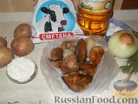 Фото приготовления рецепта: Грибы в сметанном соусе - шаг №1