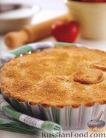 Фото к рецепту: Песочный пирог с яблоками и финиками