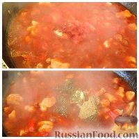 Фото приготовления рецепта: Паста со свининой в томатном соусе - шаг №5