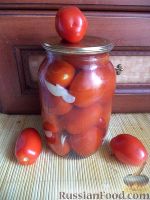 Фото к рецепту: Соленые помидоры с чесноком