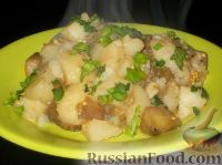 Фото к рецепту: Гарнир из картофеля и баклажанов