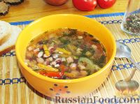 Фото к рецепту: Фасолевый суп с болгарским перцем