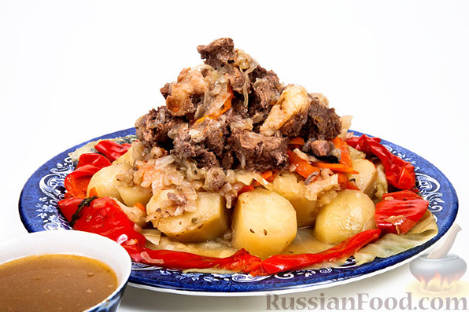 Рецепт Басма (Узбекская кухня). Калорийность, химический состав и пищевая ценность.