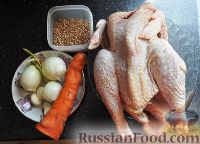 Фото приготовления рецепта: Запеченная курица, фаршированная гречкой - шаг №1