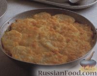 Фото к рецепту: Картофель, запеченный с мидиями