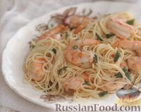 Фото к рецепту: Спагетти с креветками