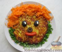 Фото приготовления рецепта: Картофельный драник "Веселый человечек" - шаг №11