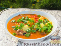 Фото к рецепту: Бограч - венгерский суп