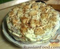 Фото приготовления рецепта: Вкусный торт с фруктами и орехами - шаг №3