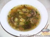 Фото приготовления рецепта: Грибной суп "Ассорти" - шаг №6