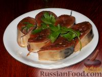 Фото к рецепту: Скумбрия, маринованная в соевом соусе