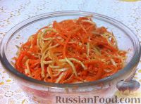 Фото к рецепту: Морковь с сельдереем по-корейски