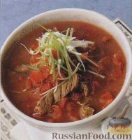 Фото к рецепту: Томатный суп с говядиной