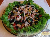 Фото к рецепту: Салат из печени трески и овощей "Яркая поляна"
