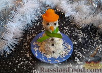 Фото приготовления рецепта: "Снеговик" из куриных шариков в сливочном соусе - шаг №14