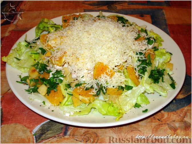 Салат с курицей и апельсинами – кулинарный рецепт