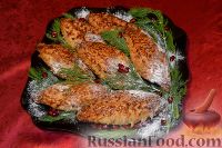 Фото приготовления рецепта: «Еловая ветка с шишками» - куриные котлеты в слоеном тесте - шаг №14