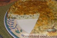 Фото приготовления рецепта: Сырная запеканка с зеленым луком - шаг №8