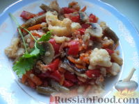 Фото к рецепту: Жареные овощи с соевым соусом