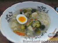 Фото к рецепту: Суп из брокколи и цветной капусты