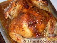 Фото приготовления рецепта: Курица в медово-чесночном соусе, запеченная в духовке - шаг №6