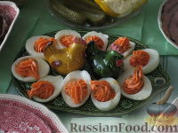 Фото к рецепту: Фаршированные яйца