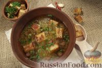 Фото к рецепту: Гороховый суп с копченостями (с двумя видами гороха)