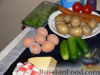 Фото приготовления рецепта: Слоеный салат с крабовым мясом - шаг №1