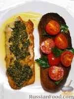 Фото к рецепту: Рыба с маслом из каперсов и петрушки