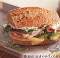 Фото к рецепту: Горячие сэндвичи с ветчиной, сыром и грушей
