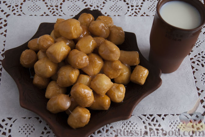 Баурсак - башкирские пончики в сахарном сиропе. Рецепт в инфографике