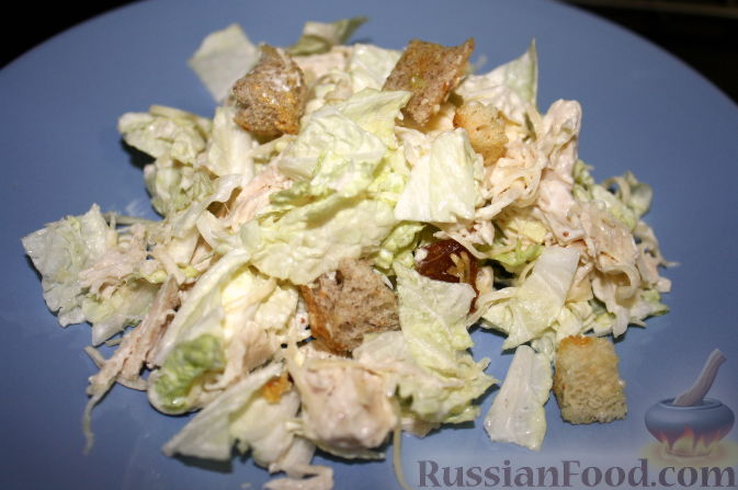 Салат из пекинской капусты с сухариками рецепт – Европейская кухня: Салаты. «Еда»
