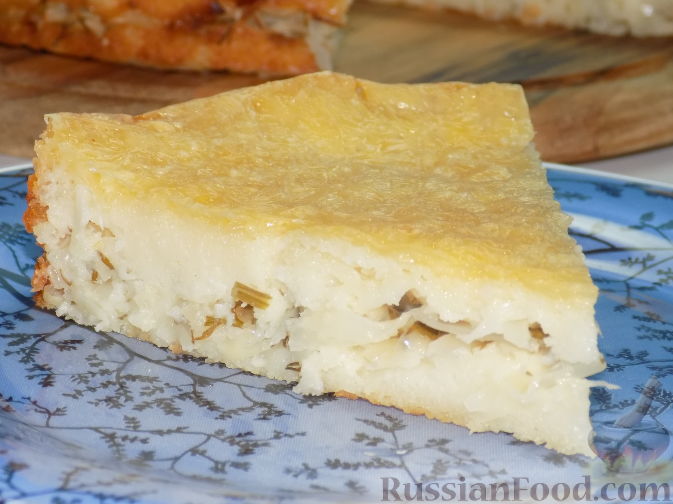 Пирог из лаваша с сыром и грибами