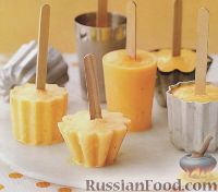 Фото к рецепту: Мороженое из йогурта, бананов и апельсинового сока