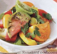 Фото к рецепту: Салат из помидоров и зелени