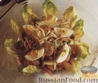 Фото к рецепту: Картофельный салат "Птичье гнездо"