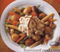 Фото к рецепту: Картофельно-овощной салат