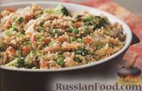 Фото к рецепту: Рис с курятиной, овощами и каштанами