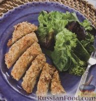 Фото к рецепту: Куриное филе в панировке из чипсов и сыра