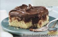 Фото к рецепту: Пирог под шоколадной глазурью